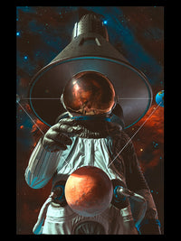 Retro Astro Metal Poster
