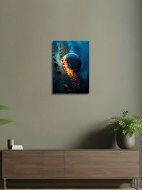Planet Explosion Metal Poster