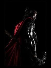 Thor with Hammer Metal Poster