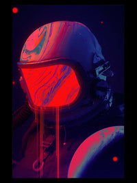 Space Man Metal Poster
